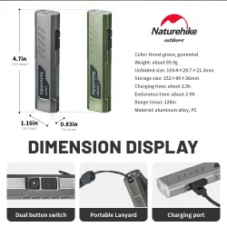 NATUREHIKE EDC01 : Ultra-lumineuse et rechargeable, parfaite pour la randonnée